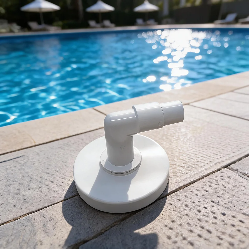 Small Elbow Connector Pool Skimmer Vacuum Plate White Efficient Pool Connection Pool Skimmer 90 Degree Elbow Design