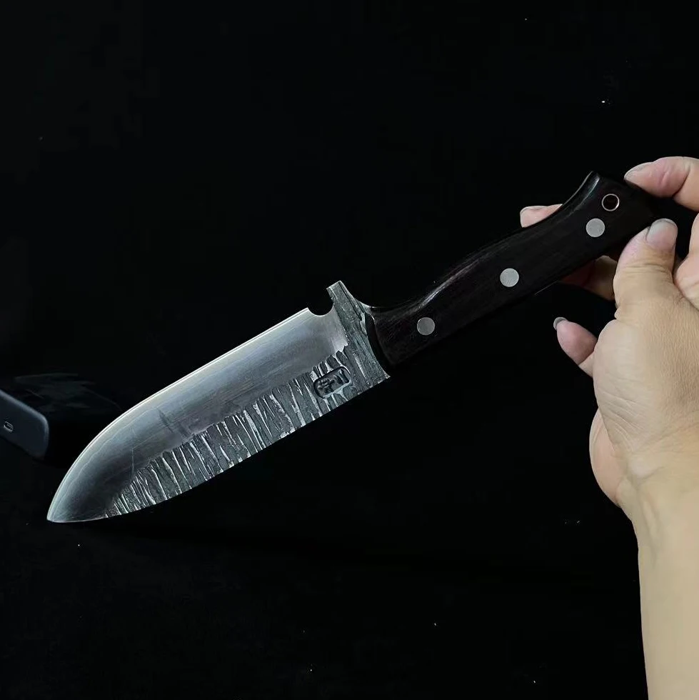 5.7 Inch Chopper Knife 3 Layers BG42 Aviation Special Steel Blade Very Sharp Chef Cleaver Slicing Utility Handmade Kitchen Knife