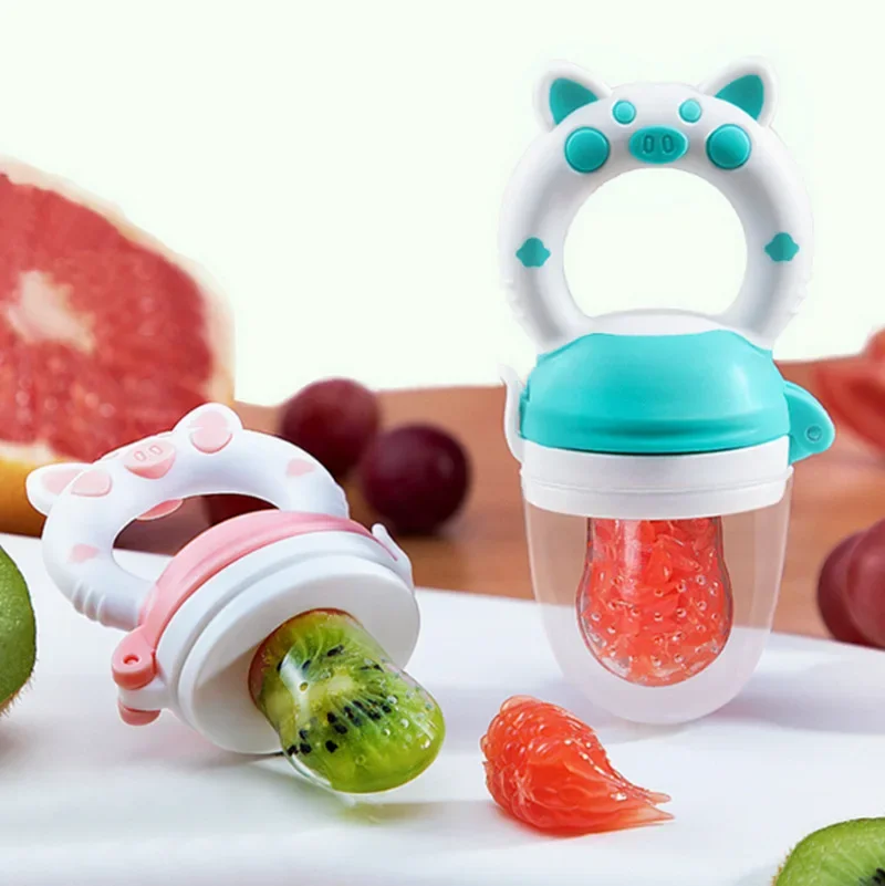 

Baby Food Feeding Spoon Juice Extractor Fruit Feeder Pacifier Baby Feeding Bottle Silicone Gum Fruit Vegetable Bite Eat Feeder