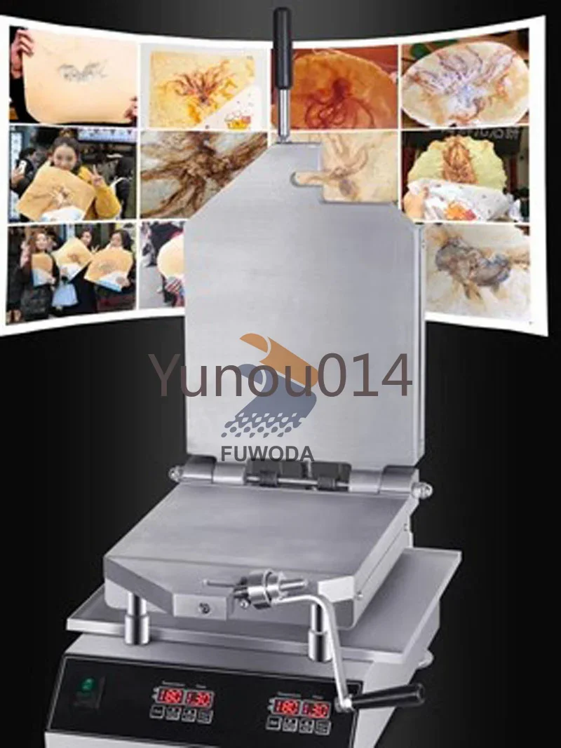 Fossil Cake Making Machine, Tako Senbei Maker Machine, Pressing Shrimp Pancake Machine, Squid Monster Cracker, Baking Grill