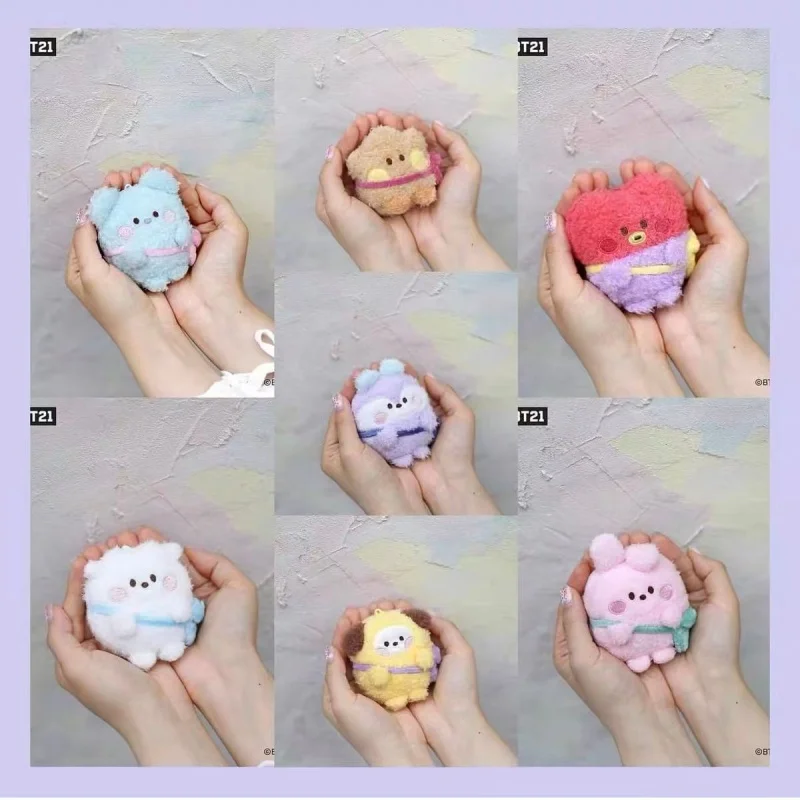Anime Cartoon Bt21 Cooky Tata Chimmy Plush Toy Keychain Y2K Creative New Cute Backpack Decoration Doll Pendant Gift for Friends