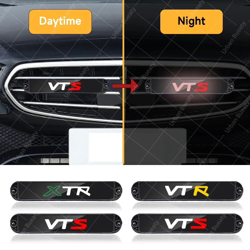 12V Car External Front Grille Trim Emblem Luminous LED Lights Badge For Citroen Saxo SpaceTourer VTS Xantia Xsara C5X C4X C5 C8