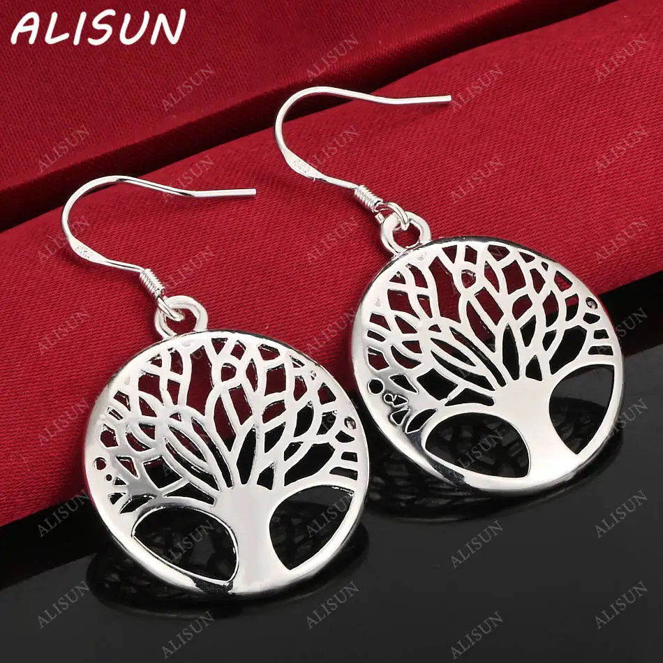 

ALISUN 925 Sterling Silver Design Tree Earrings Drop Earrings Anniversary Gift Popular Wild Fashion Romantic Jewelry