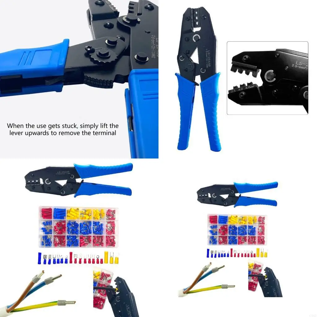 

C90F LS2546B Pre-Insulated Bare Terminals Ratchet Criming Pliers For Electrics