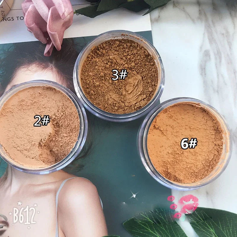 30g 8color Makeup Loose Setting Powder Matte Mineral Concealer Finishing Bronzer Contour For Black Dark Skin makeup free ship