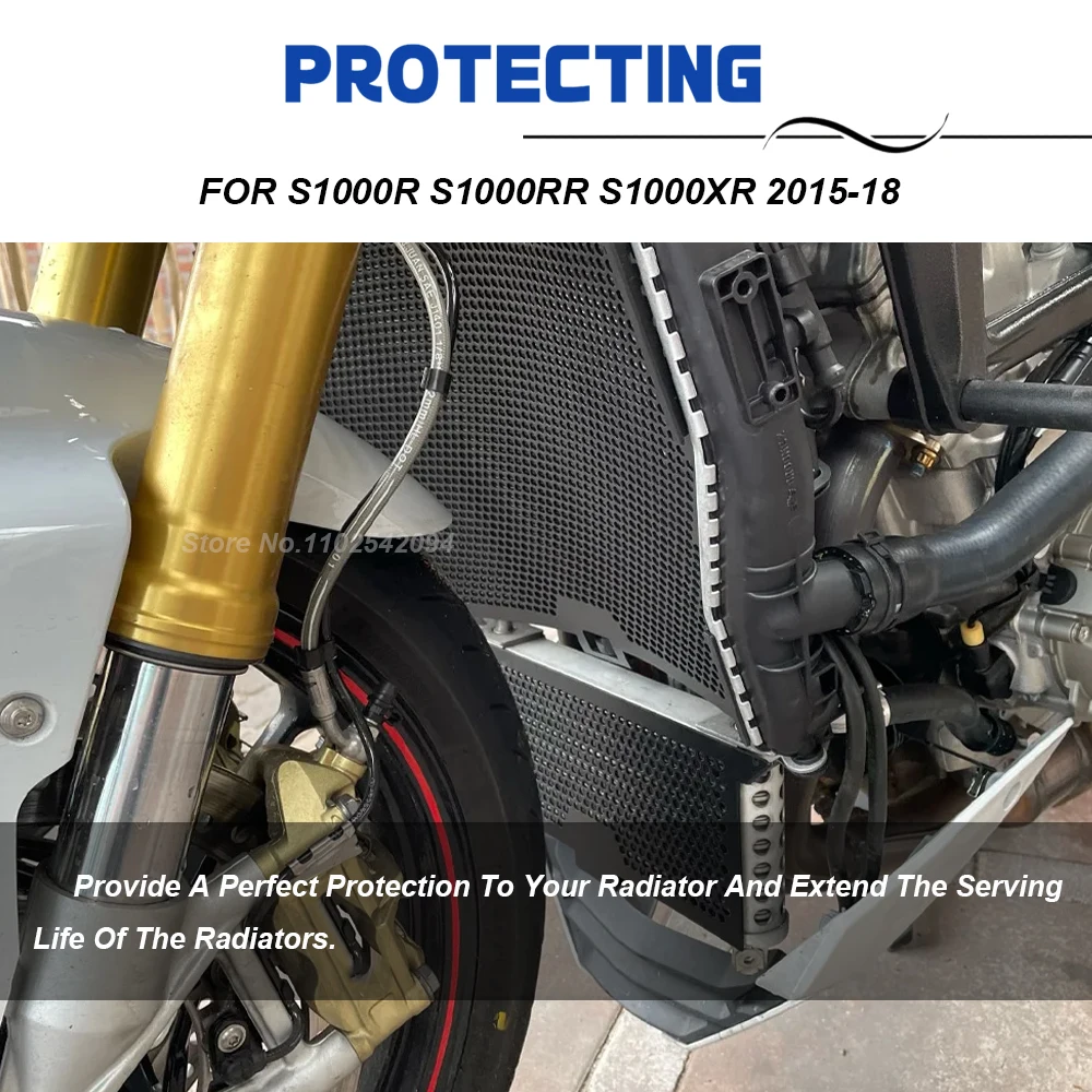 Motorcycle Radiator Grille Guard Oil Cooler Protect Grill Cover For BMW S1000R 2013-2020 / S1000XR 2015-2019 / S1000RR 2010-2018