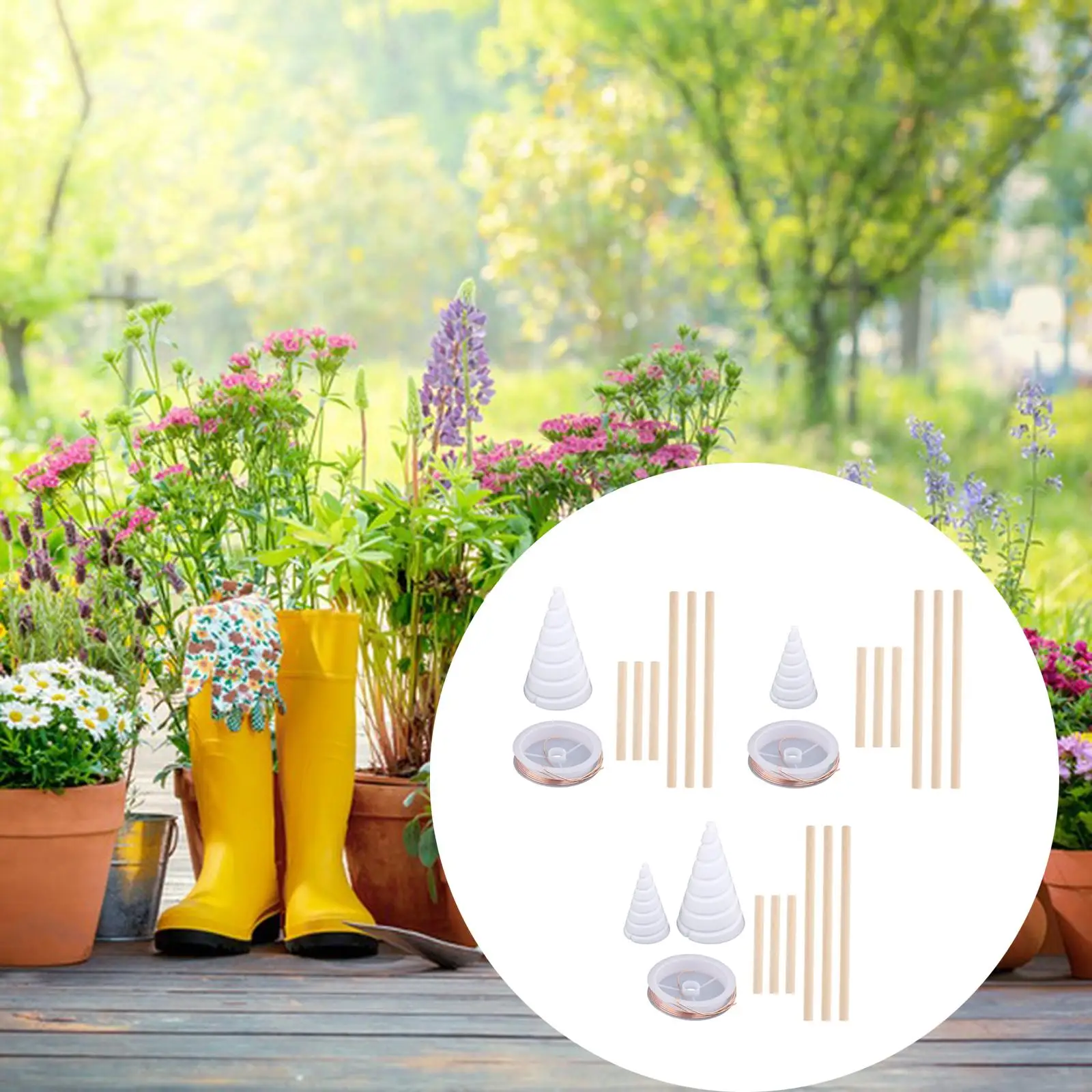 Coil Winding Jig, Gardening Copper Wire Antenna Jig with 1.5M Copper Wire for Copper, Gardening Antenna Making, Gardening