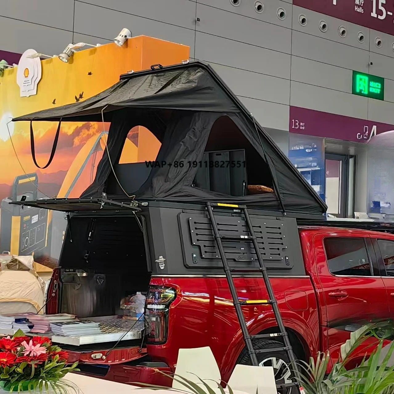 

High Cover Integrated Tent for Pickup Truck Waterproof Folding Outdoor Camping Roof Tent Portable Car Cover for Self-Driving