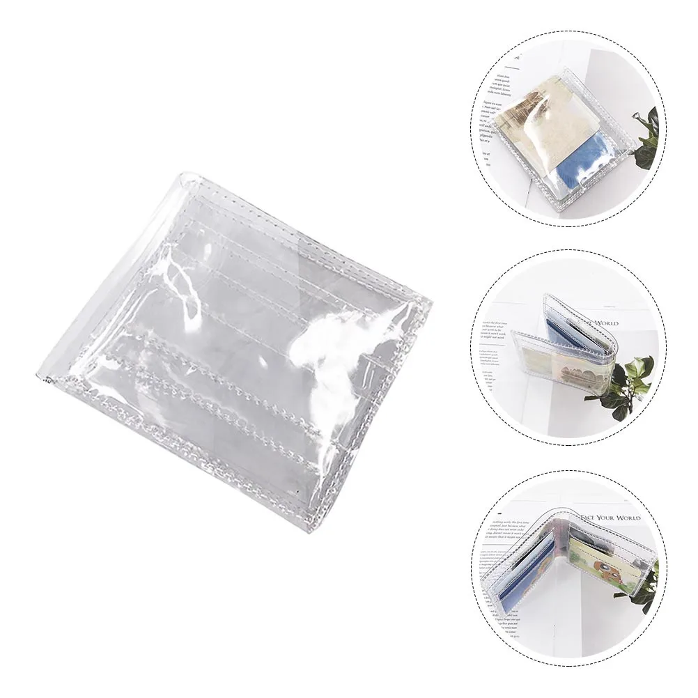 

Compact PVC Cards Pouch Lightweight Transparent Design Premium Quality Waterproof Card Case Portable Change Purse Organized
