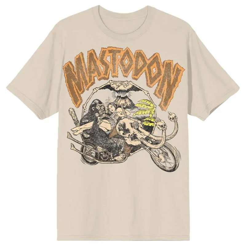 Camiseta con estampado de gorila de Mastodon Skeleton Trike, 100% algodón unisex, ropa urbana de estilo sludge metal, camiseta con gráfico para fanáticos