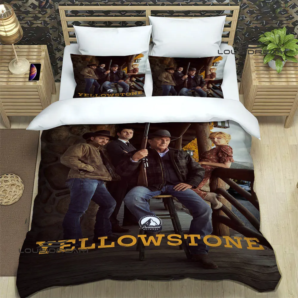 Movie Yellowstone Printed Bedding Sets exquisite bed supplies set duvet cover bed comforter set bedding set luxury birthday gift