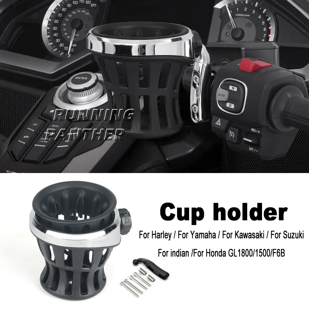 Motorcycle Water Drinking Drink Cup Holder Bracket For Harley Yamaha Kawasaki Suzuki indian Honda GL1800 GL1500 F6B Universal