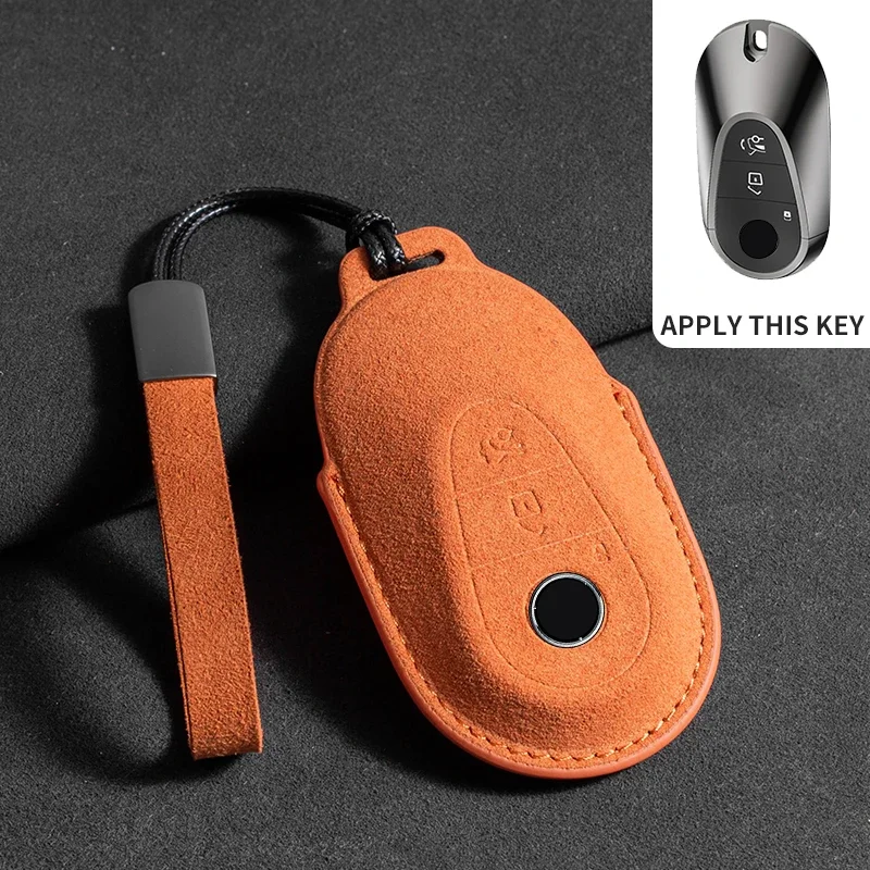 Wildleder Leder Auto Schlüssel etui für Mercedes Benz E Klasse W213 W205 E200 E260 E300 E320 Amg Cla 2018 2019 2020 Remote Fob Shell Fall