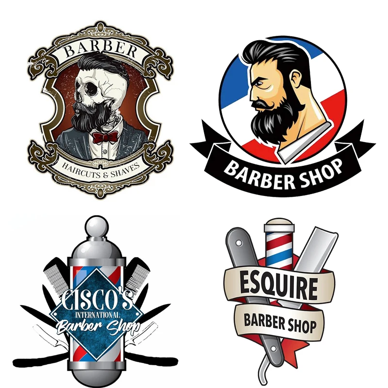 

Fashion Auto Decal for Barber Shop Car Sticker Laptop Helmet Trunk Wall Vinyl Stickers Waterproof PVC Vinyl Car Accessories