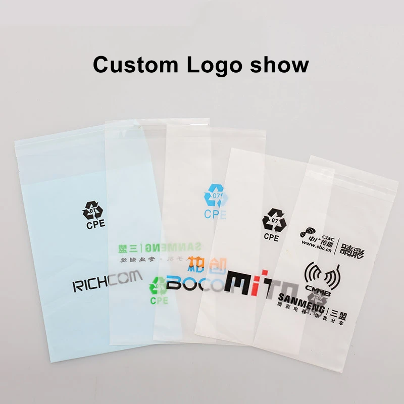 StoBag CPE Frosted Transparent Flat Open Top Plastic Bags Packaging Clear Pocket Pouches Phone Custom Logo Storage Wholesale