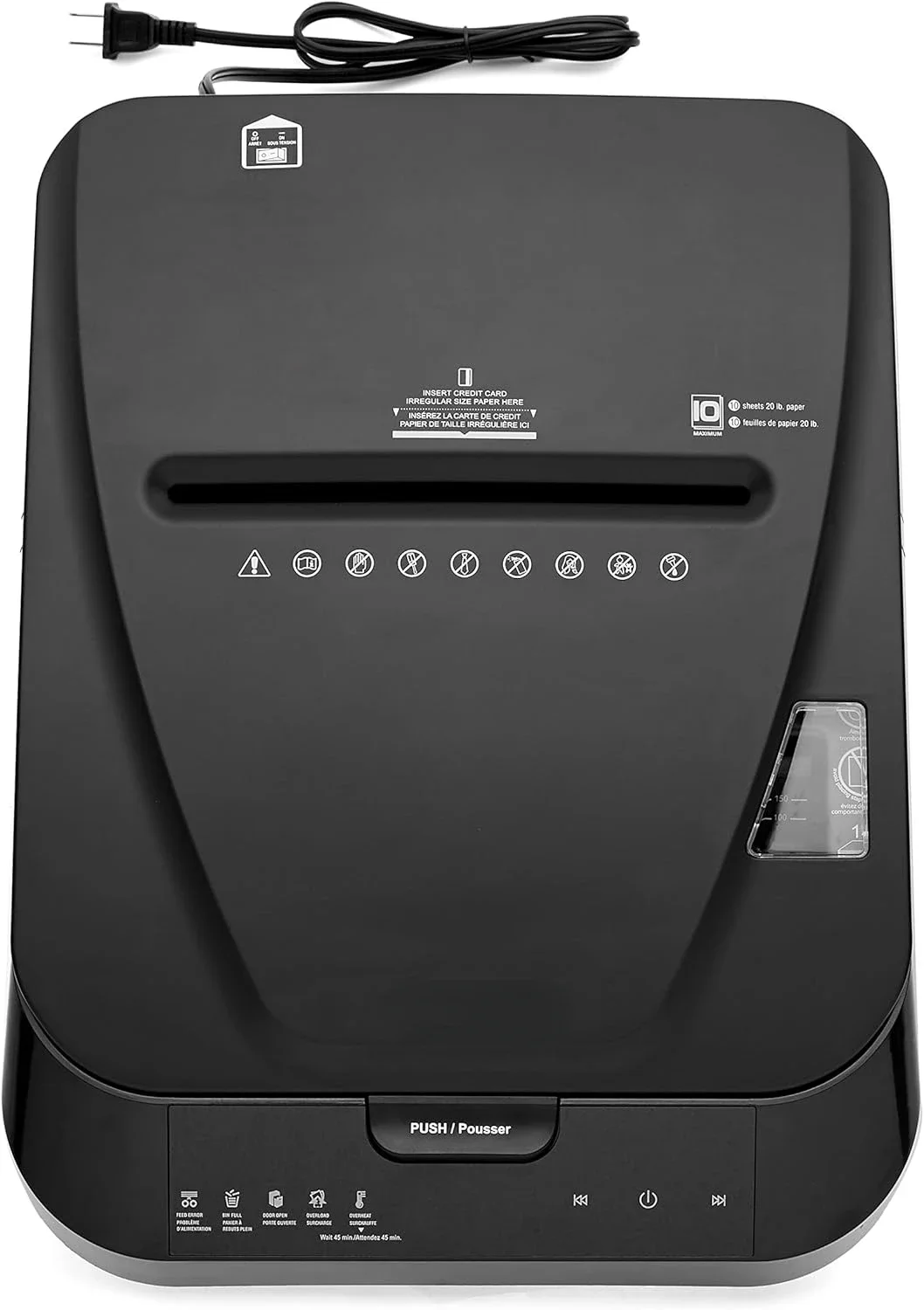 150 Blatt Auto feed Micro Cut Akten vernichter, schwarz