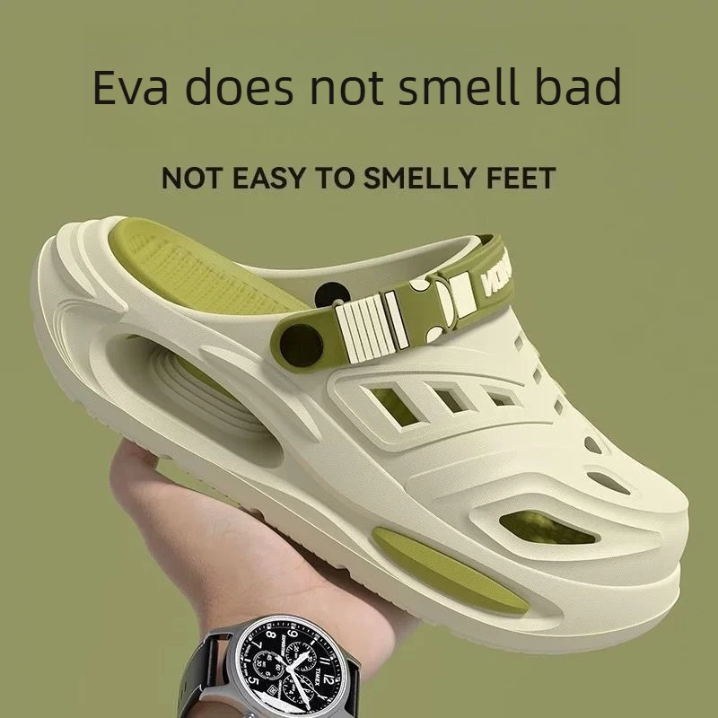 Men Platform Beach Mountaineering Clogs Anti-slip Double Shock Absorb Quick Dry Odor-free EVA Water Sandals Removable Insole image 3