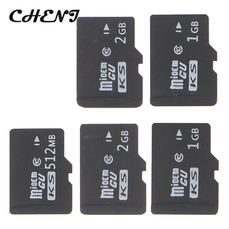 Profissional de alta velocidade Flash Mini Cartão Micro SD, Telemóveis Câmeras Acessórios, 512M, 1GB, 2GB, 1Pc