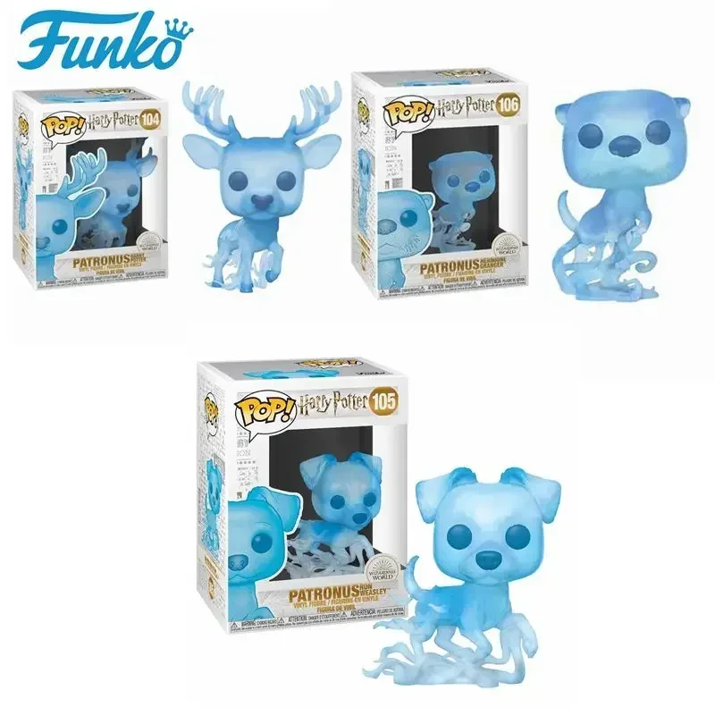 FUNKO Pop Mundo Mágico Patronus 104 #   RON WEASLEY 105 #   HERMIONE GRANGE 106 #   Figuras de acción de PVC, figuras de vinilo coleccionables