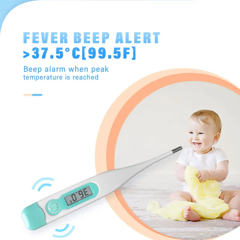 1PC Waterproof Thermometer Hartip Medical Type 10 Minutes Automatic Shut off Rectal Mouth Kid Underarm Electronic Thermometer