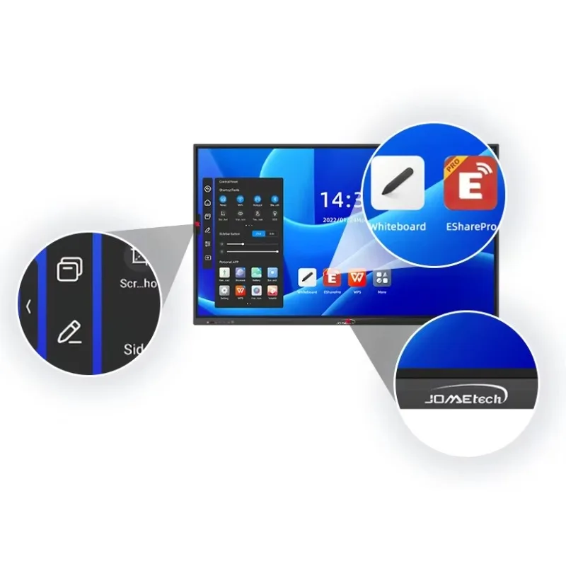 55 Inch 4K Android Dual System Smart Touch Interactive Whiteboard Intelligent Digital Board For Classroom Office Meeting