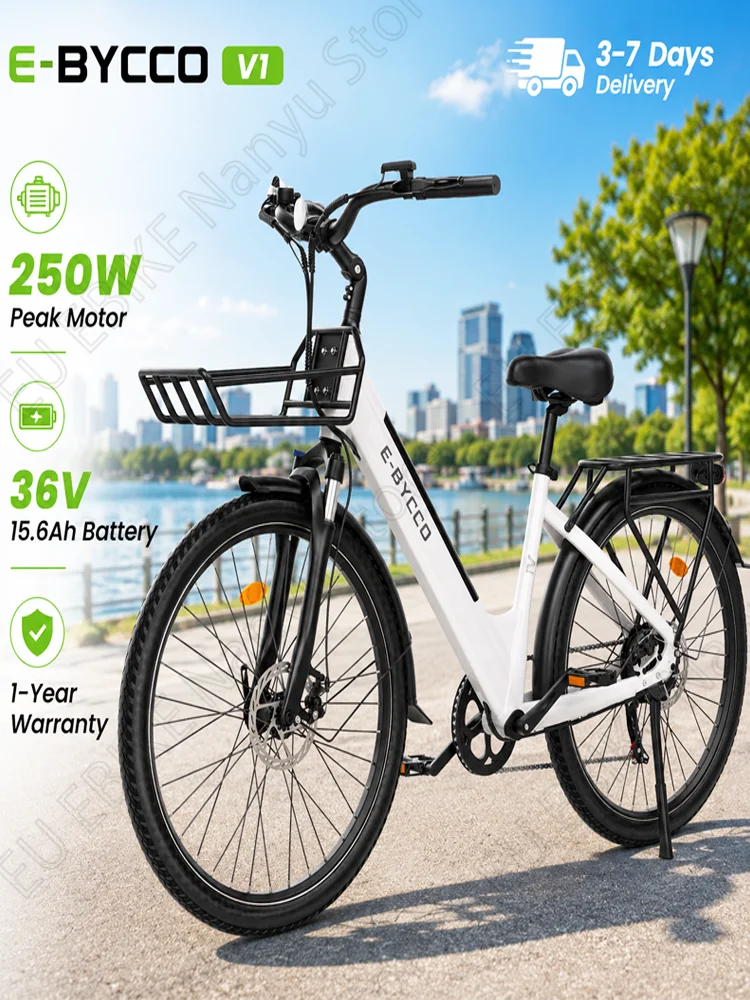Elektrofahrrad für Erwachsene 250W 36V15.6AH mit herausnehmbarem Lithium-Akku, 28-Zoll-Reifen, für Outdoor-Reisen und Reisen auf dem Land.
