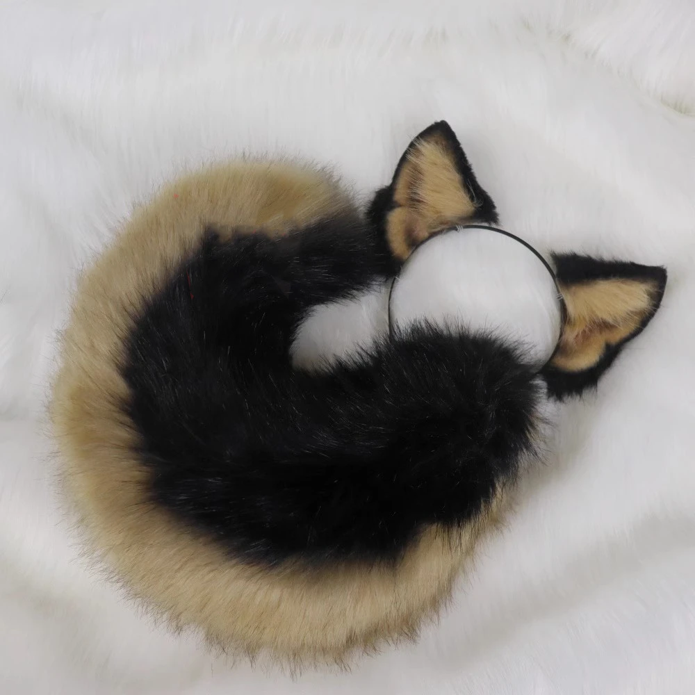 

Canis Lupus Familiaris Dog Ear Hairhoop Tail Brown Black Cosplay Costume Accessories Hairhoop Custom Halloween Christmas Cosplay