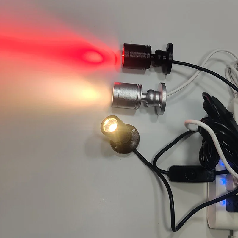 

USB-светильник LED 5В 1Вт 3Вт для поверхностного монтажа, для витрин, стеклянных шкафов, прилавков, ювелирных витрин, многоугольный, мини-прожектор для потолка