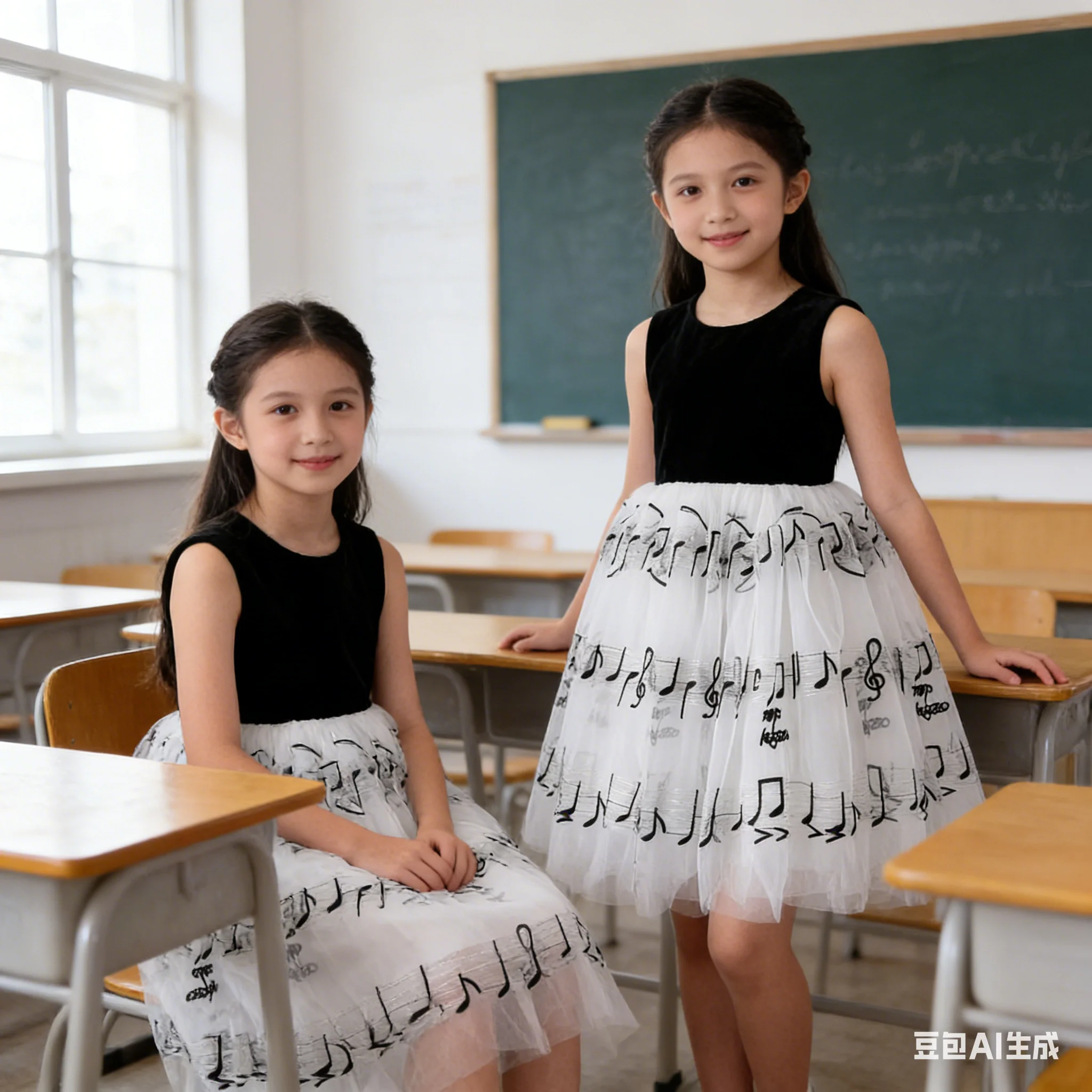 Embroidered Tulle Dress Black Girls Pearl Piano Performance Flower Lace Formal Costume Clothes Gown Stage Recital Outfits Summer