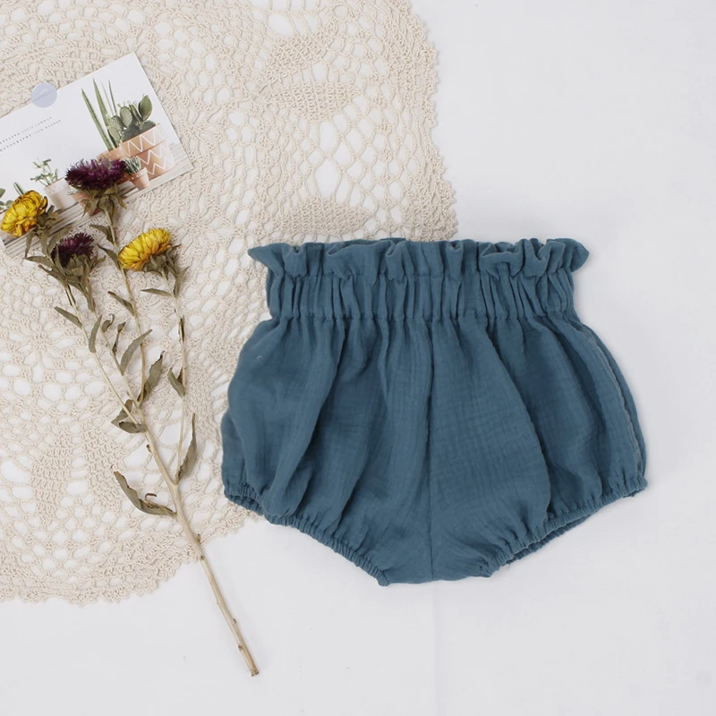 Entzückende Shorts für kleine Jungen und Mädchen, Sommer, weich, atmungsaktiv, muslimische Baumwolle, für Kleinkinder, Pumphose, Gummibänder, Taille, Kinder-Shorts – Detail 9