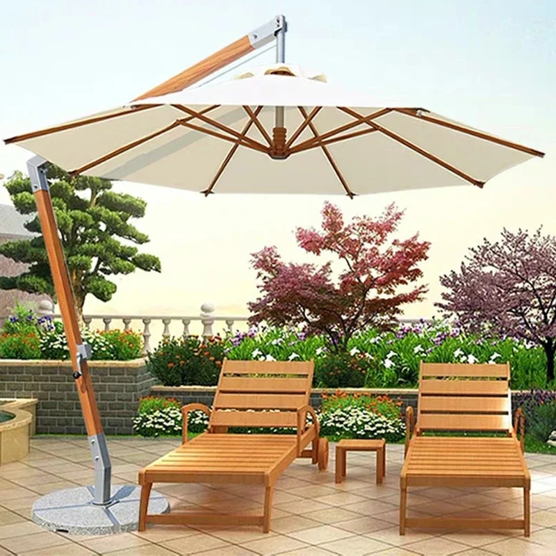 New  Luxury Outdoor Commercial Cantilever Parasol Large Size Hanging Sun Umbrella Garden Beach Cafe Hotel Patio Umbrella