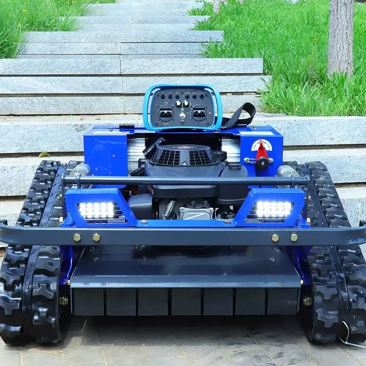 

Customized all terrain tracked industrial remote-controlled robot lawn mower, cutting width 550mm lawn mower