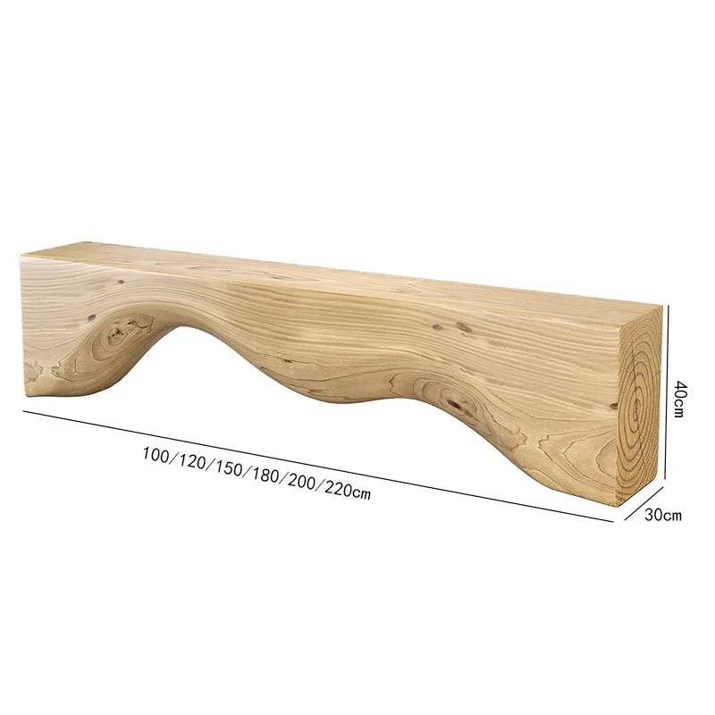 Factory Direct Compatible withSolid Wood Log Color Bench, Creative Special-Shaped TV Cabinet with Shoe Change Stool for Cloakroo
