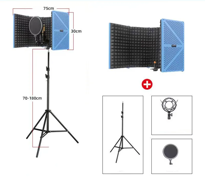 Factory Foldable Five-door Soundproof Enclosure Microphone Soundproof Cover for Recording Studio