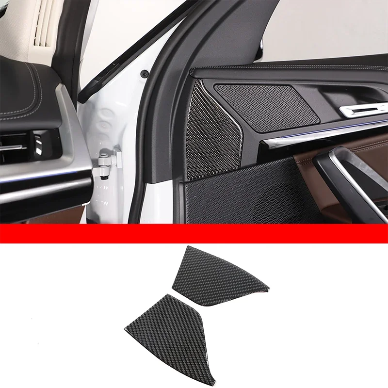 For BMW X1 IX1 U10 U11 2023-2024 Car Door Anti-collision Panel Decorative Sticker Soft Carbon Fiber Interior Accessories 2 Pcs