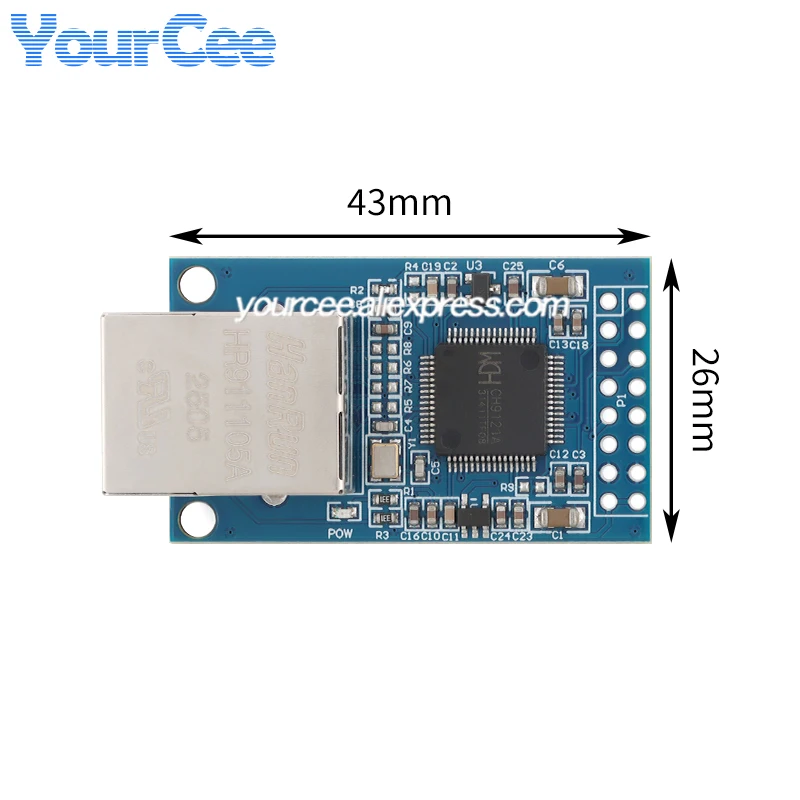 2 szt./1 szt. CH9121 Moduł konwertera szeregowego na sieć Ethernet RJ45 Mikrokontroler Klasy Przemysłowej SCM Sieciowy STM32 UART — zdjęcie 4