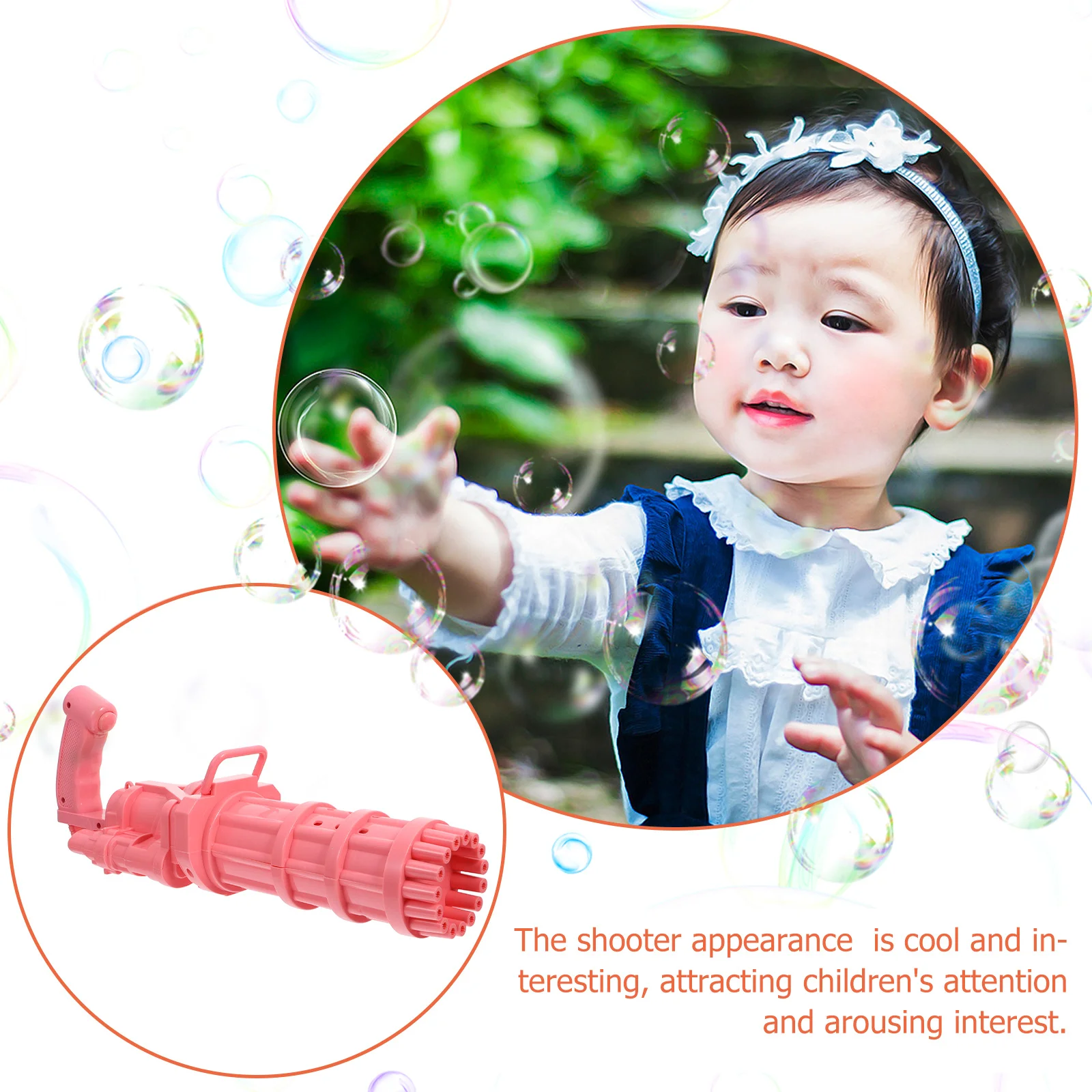 1 set Machine For Kids 15 Holes Electric Bubble Blower Cool Design Easy Use Outdoor For Boys Girls Bubble Making Plaything