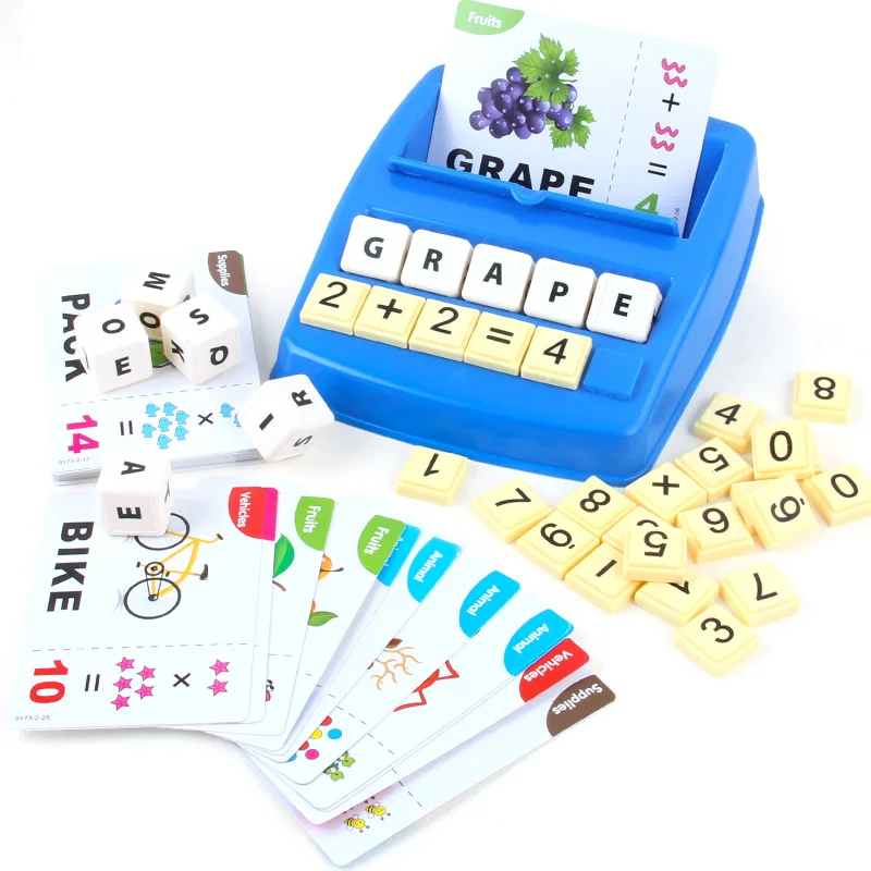 Puzzle d'orthographe pour enfants, correspondance des lettres, jouets d'addition et de soustraction, machine de jeu de mémoire de mot, cadeau amusant, éducation précoce