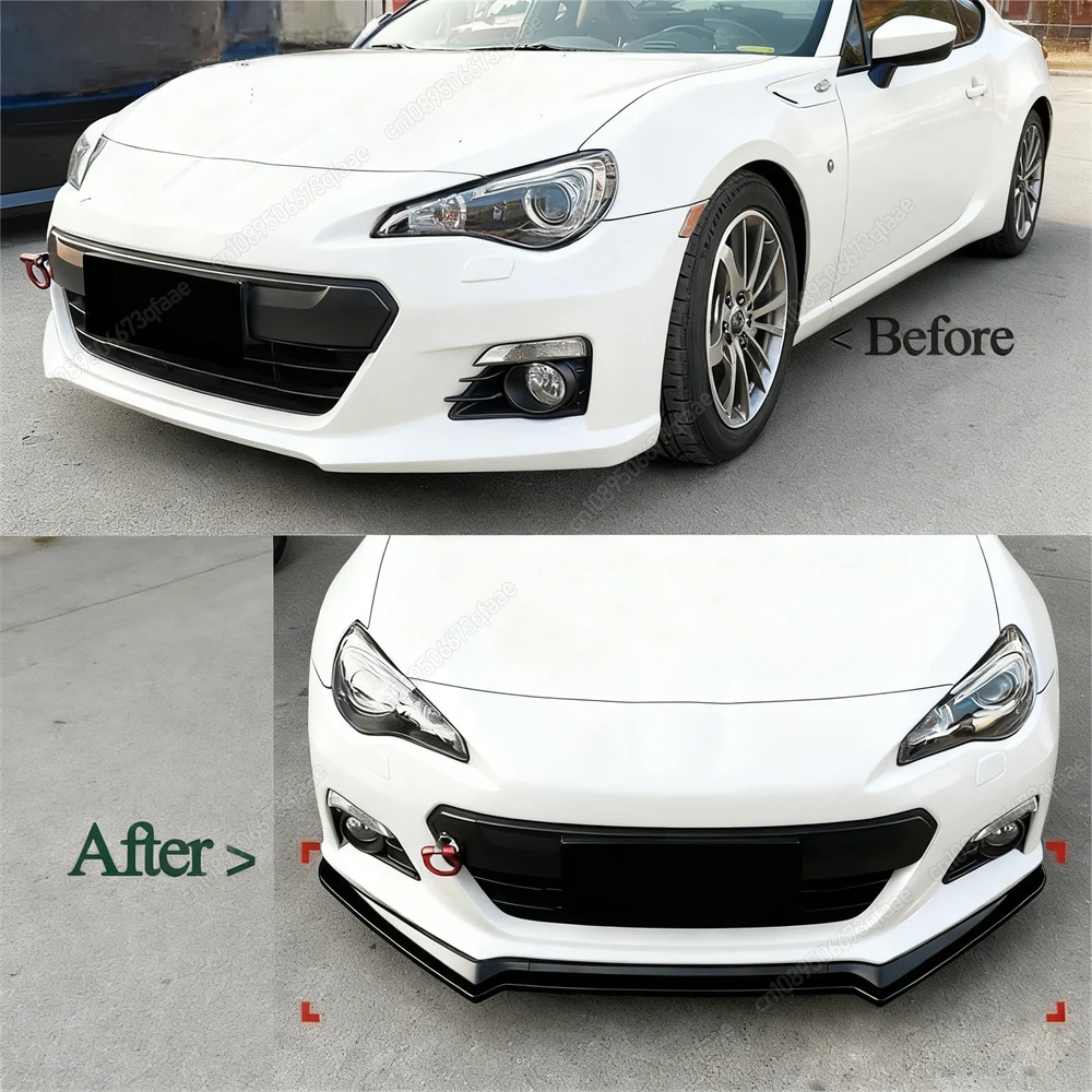

ABS Glossy Black / Carbon Look Car Front Bumper Lip Spoiler Splitter Diffusers For Subaru BRZ 2013 2014 2015 2016 Bodykit Tuning