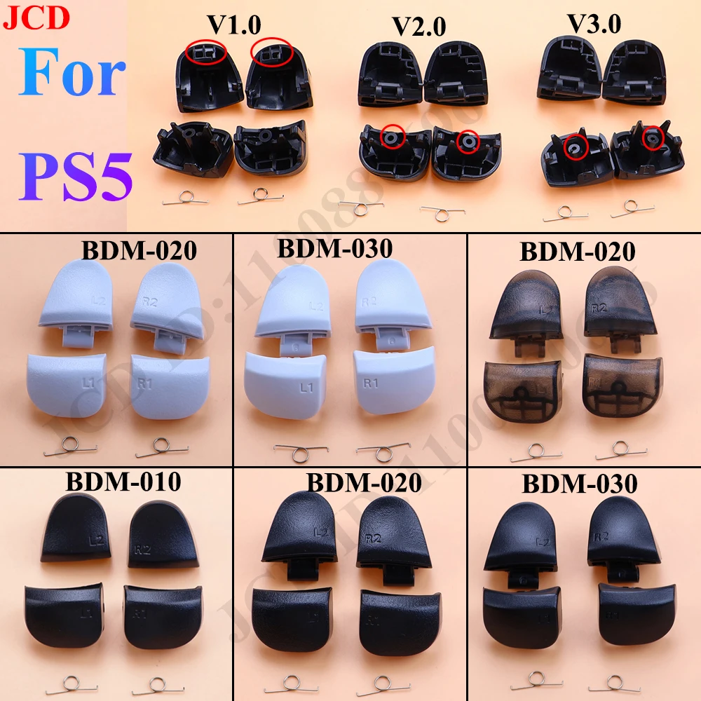 1Set R1 L1 R2 L2 트리거 버튼 스프링 키트 PS5 V1.0 2.0 3.0 버튼 PlayStation5 BDM-010 020 030 게임 패드 컨트롤러 부품
