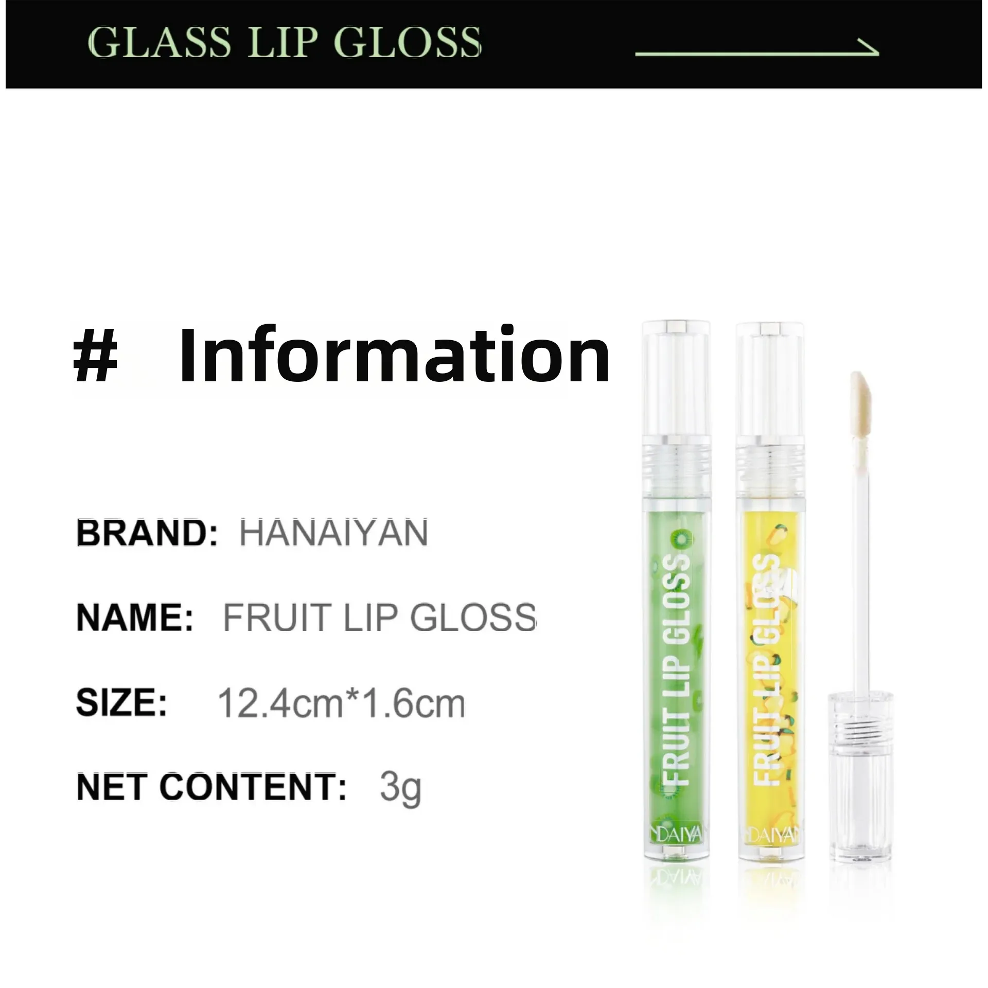 HANDAIYAN verre brillant à lèvres fruité Ultra-hydratant miroir eau lumière lèvres glaçure hydratant Transparent nourrir en profondeur huile pour les lèvres