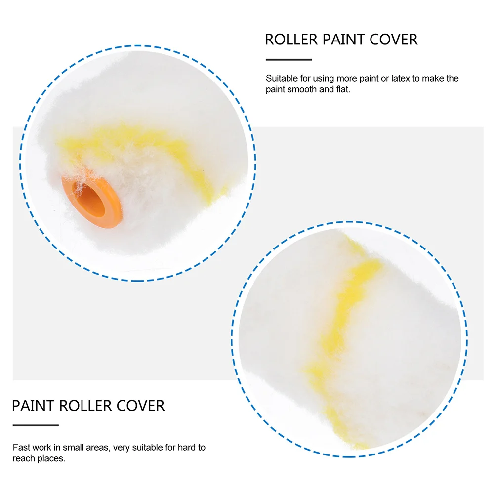 

10pcs Paint Roller Covers Refill For House Painting Oil Paints Strong Connection Flat Head Design Wall Cabinet Floor