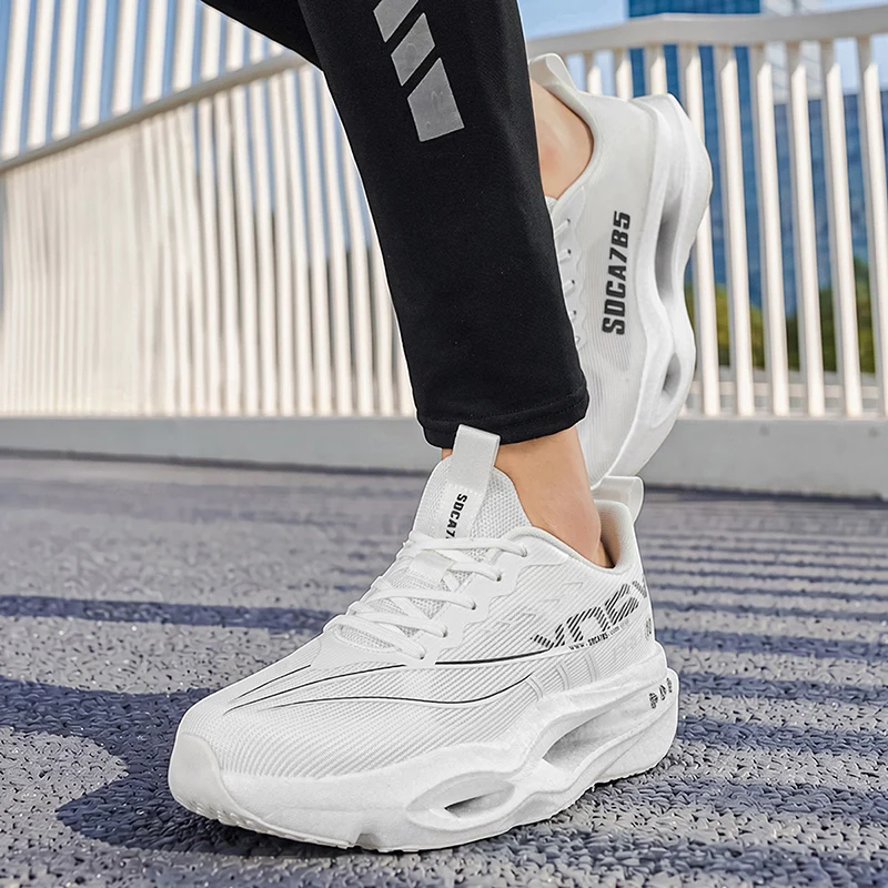 Herren-Laufschuhe - Carbonplatten-Technologie, leichte, dämpfende Sneaker, rutschfeste Trainingsschuhe für das Fitnessstudio, Hochleistungsschuhe für Männer und Frauen in allen Jahreszeiten, stilvolles Sportdesign – Detail 15