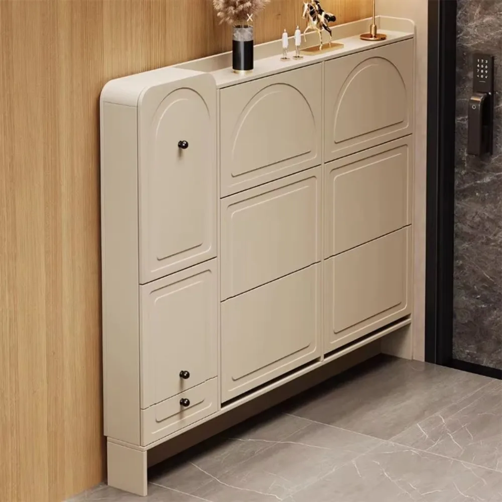 Shoe Locker Storage with A Light Luxurious Feel, Narrow Entrance with A Large Capacity , 17 Centimeters Wide.