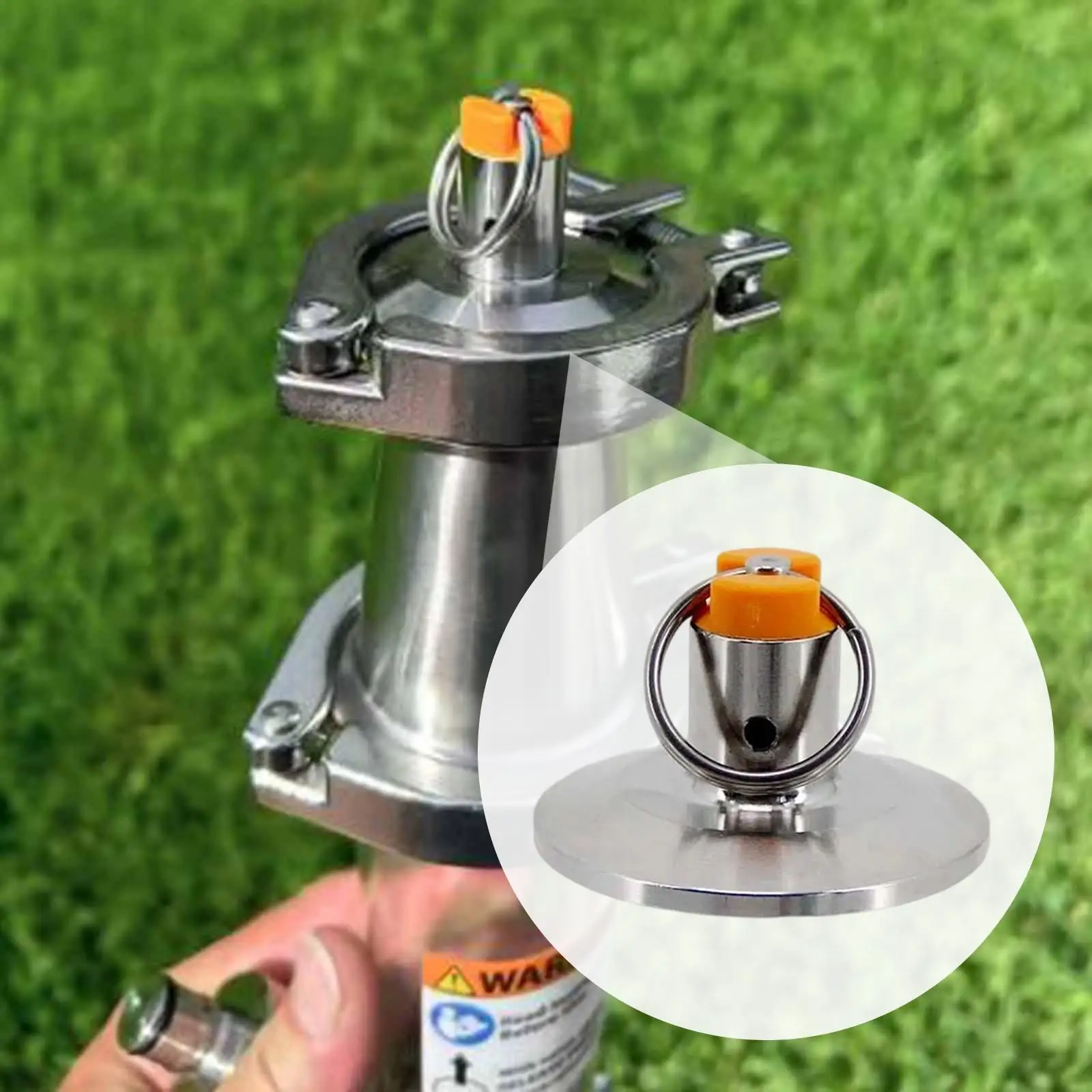 Brewing Fitting Clamp End Cap Stainless Steel Ball Convert Lid with PRV for Homebrew Keg DIY Beer Making Accessory