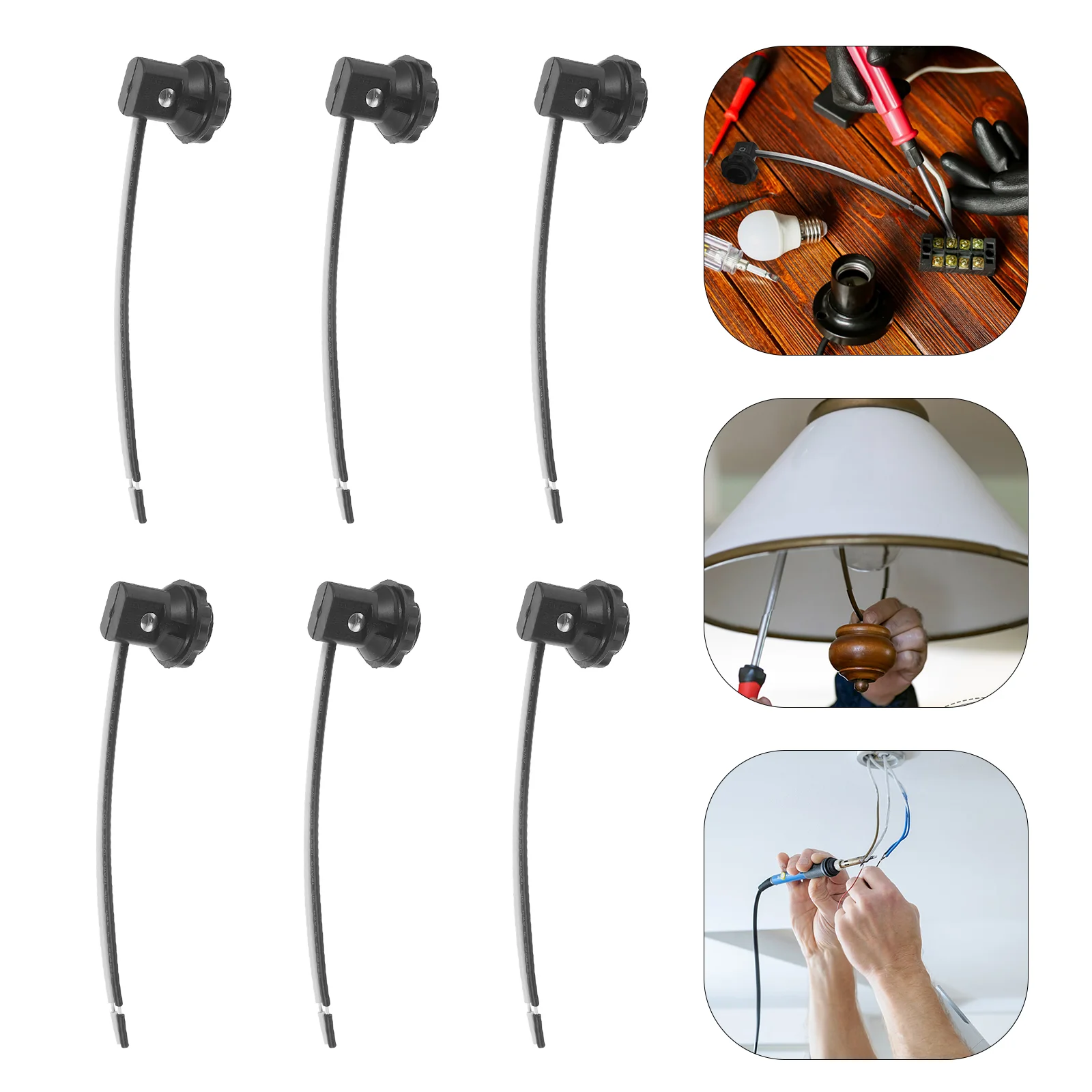 

Lamp Holder Base Bulb Adapter 125V 75W Lampholder Socket Wire Connector Pre Wired UL Listed Fits Night Light