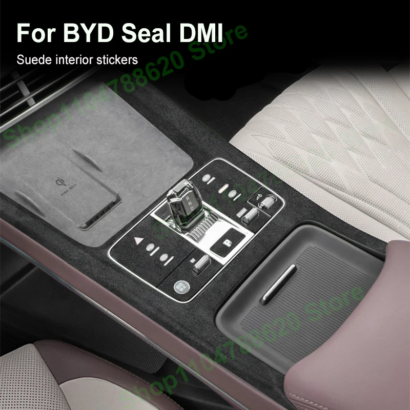 

For Byd Seal DMI Anti-scratch Suede Central Control Gear Protection Interior Window Lift Sticker Instrument Film Ccessories