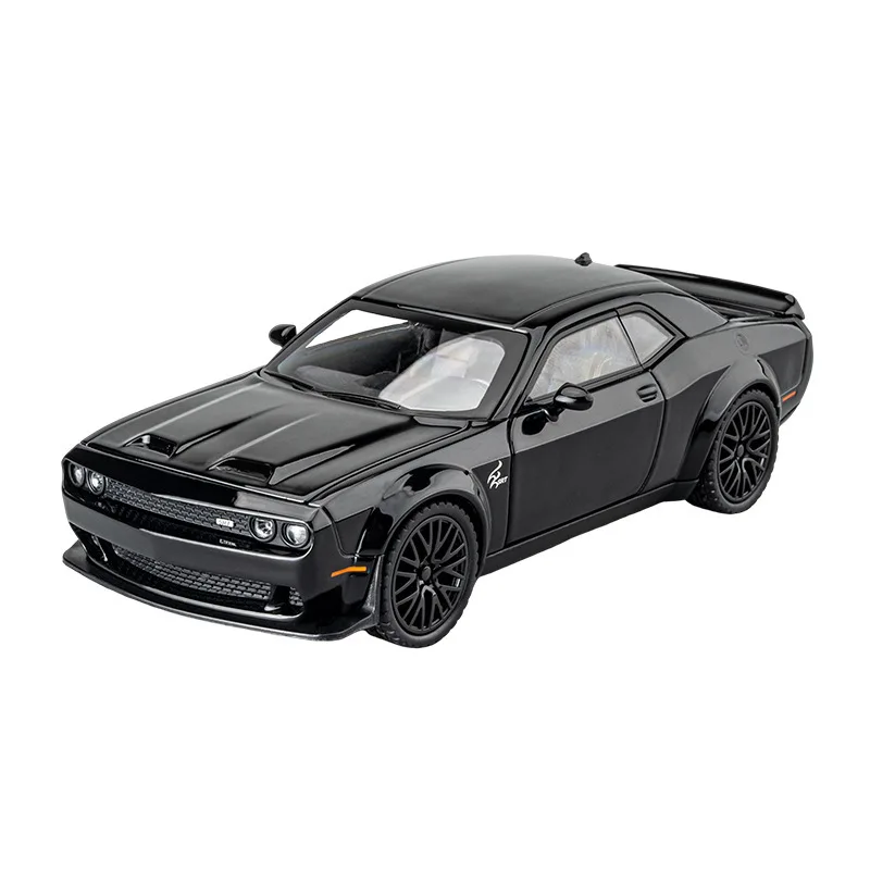 1:32 Dodge Challenger Hellcat Toy Car Scale Die Cast Metel Cars Toy Pull Back Hellcat Model Cars with Sound and Light Hellc