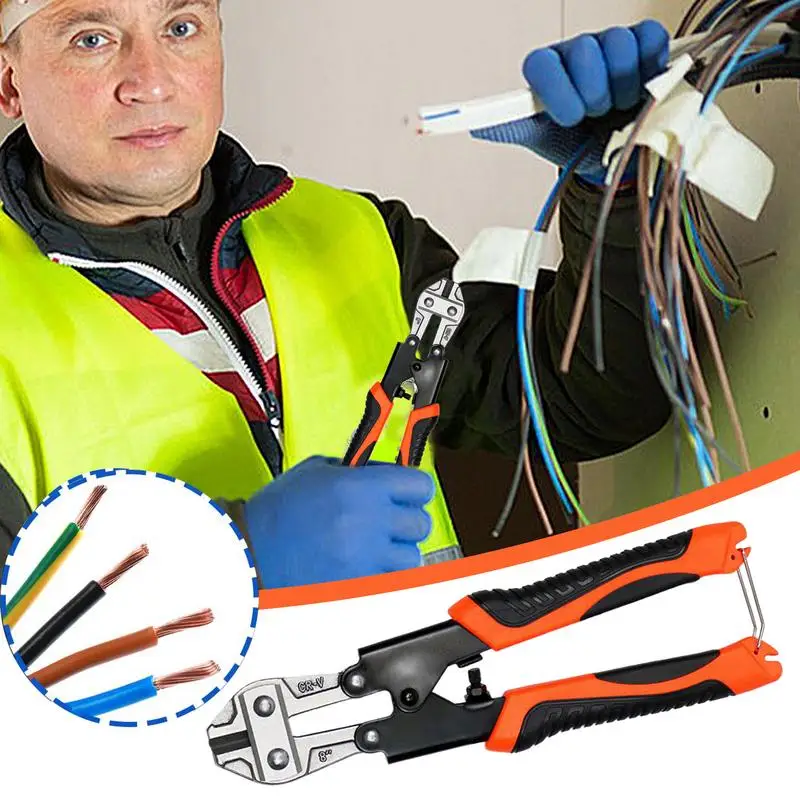 

Кабельный резак Сверхмощный стальной кабельный резак Сверхмощный инструмент Эргономичная противоскользящая ручка Портативный ручной инструмент Точная резка для
