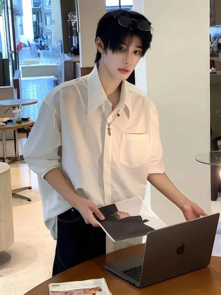 

Мужская летняя тонкая футболка Cleanfit белого цвета в корейском стиле, с эффектом прохлады, из полиэфирного волокна